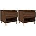 Comodini 2 Pz Rovere Marrone 50x46x50 Cm In Legno Multistrato - Foto miniatura 2