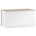 Baule Miltonia, Capiente Box Contenitore Multiuso, Cassapanca Moderna, 100% Made In Italy, 90x45h45 Cm, Bianco E Rovere - Foto miniatura 2