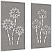 Decorazioni Muro Da Giardino 2pz 105x55 Cm Fiore Acciaio Corten - Foto miniatura 3