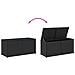 Contenitore Da Giardino Nero 283l In Polyrattan - Foto miniatura 5