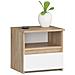 Comodino CL1, 1 cassetto, 40x35x40 cm, Colore Sonoma Quercia e Bianco - Foto miniatura 1