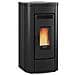 Stufa a pellet ad aria ventilata Potenza 8 kw Colore nero - Foto miniatura 1