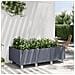 Fioriera Da Giardino Con Ruote Grigio Blu 150x80x54 Cm In Pp - Foto miniatura 1