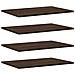 Mensole Parete 4pz Rovere Marrone 60x40x1,5cm Legno Multistrato - Foto miniatura 2