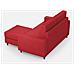 Divano Sakar 2 Posti Medio (due Sedute Da 70cm) + Pouf Misure Esterne L. 168 P. 145 Colore Rosso - Foto miniatura 5