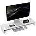 Supporto per Monitor con 2 Vani Contenitore in Legno, 100x27x15 cm, Bianco - Foto miniatura 1