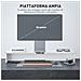 Supporto per Monitor con 2 Vani Contenitore in Legno, 100x27x15 cm, Bianco - Foto miniatura 2