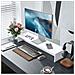 Supporto per Monitor con 2 Vani Contenitore in Legno, 100x27x15 cm, Bianco - Foto miniatura 6