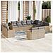 Set Divani Da Giardino 12 Pz Con Cuscini Beige In Polyrattan - Foto miniatura 1