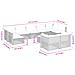 Lusso Casadino -  Set Divano Da Giardino 10 Pz Con Cuscini Grigio In Polyrattan - Foto miniatura 7