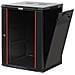 Armadio Rack 19" a muro 20 unità sezione unica prof. 600mm Nero - Foto miniatura 1