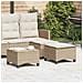 Sgabelli Giardino con Cuscini 4pz Beige 55x55x36 cm Polyrattan - Foto miniatura 2