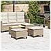 Sgabelli Giardino con Cuscini 4pz Beige 55x55x36 cm Polyrattan - Foto miniatura 3