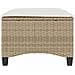 Sgabelli Giardino con Cuscini 4pz Beige 55x55x36 cm Polyrattan - Foto miniatura 4