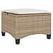 Sgabelli Giardino con Cuscini 4pz Beige 55x55x36 cm Polyrattan - Foto miniatura 6