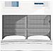 Testiera Design Semplice Grigio Chiaro 160 cm Tessuto Corduroy - Foto miniatura 3