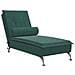 Chaise Longue Massaggi con Capezzale Verde Scuro in Velluto - Foto miniatura 1