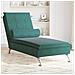 Chaise Longue Massaggi con Capezzale Verde Scuro in Velluto - Foto miniatura 2