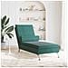 Chaise Longue Massaggi con Capezzale Verde Scuro in Velluto - Foto miniatura 3