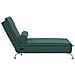 Chaise Longue Massaggi con Capezzale Verde Scuro in Velluto - Foto miniatura 5