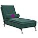 Chaise Longue Massaggi con Capezzale Verde Scuro in Velluto - Foto miniatura 7