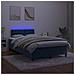 Letto a Molle Materasso e LED Blu Scuro 120x190 cm in Velluto - Foto miniatura 4