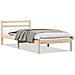 Struttura letto  con testata 100x220 cm in legno massello di pino - Foto miniatura 1
