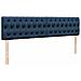 Struttura Letto Pouf con Materasso Blu 180x200cm in Tessuto - Foto miniatura 9