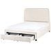 Letto Con Cassetti Contenitori Bouclé Sardent 140 X 200 Cm Bianco Sporco - Foto miniatura 3