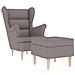 Poltrona con Poggiapiedi Grigio Talpa in Tessuto - Foto miniatura 1