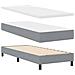 Letto box spring con materasso Grigio chiaro 80 x 200 cm - Foto miniatura 1