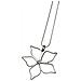 Collana Lunga In Ottone 80cm Irregular Bloom Argento 10µ - Foto miniatura 2