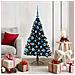 Albero di Natale artificiale con luci integrate Nero 120 cm PVC - Foto miniatura 2