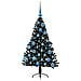 Albero di Natale artificiale con luci integrate Nero 120 cm PVC - Foto miniatura 3
