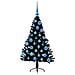 Albero di Natale artificiale con luci integrate Nero 120 cm PVC - Foto miniatura 4