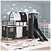 Struttura del letto loft per bambini Nero 99,5 x 190 cm Metallo - Foto miniatura 3