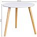 Tavolino Ausiliario In Legno Con 3 Gambe Bianche 50x50x46h Cm - Foto miniatura 3