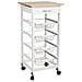 Kit Carrello In Legno Bianco 47x38x82 Cm - Foto miniatura 1