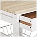Kit Carrello In Legno Bianco 47x38x82 Cm - Foto miniatura 3