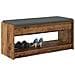 Panca per ingresso con cuscino Legno vecchio 103 x 38 x 45 cm - Foto miniatura 3