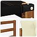 Set di divani da esterno con cuscino 3 pcs Naturale e Crema - Foto miniatura 5