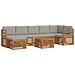 Set divani con cuscino 8 pcs Grigio Naturale e Chiaro - Foto miniatura 1