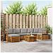 Set divani con cuscino 8 pcs Grigio Naturale e Chiaro - Foto miniatura 2