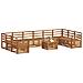 Set divani Naturale Legno di Acacia Massello - Foto miniatura 3