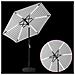 Parasol da Giardino con Luci LED 230 x 230 cm Poliestere - Foto miniatura 6