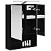 Mobiletto per specchio da bagno Rovere Nero 50 x 14,5 x 70 cm - Foto miniatura 3