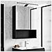 Mobiletto per specchio da bagno Rovere Nero 50 x 14,5 x 70 cm - Foto miniatura 4