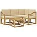Set di divani da esterno con cuscino 5 pcs Bianco e Beige - Foto miniatura 1