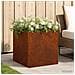 Vaso da giardino Ruggine 35 x 35 x 35 cm Acciaio Corten - Foto miniatura 2