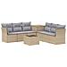 Set di divani 8 pz Beige e Grigio Chiaro - Foto miniatura 1